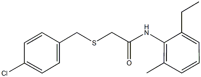 2-[(4-chlorobenzyl)sulfanyl]-N-(2-ethyl-6-methylphenyl)acetamide Structure