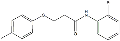 N-(2-bromophenyl)-3-[(4-methylphenyl)sulfanyl]propanamide Structure