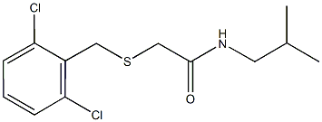 2-[(2,6-dichlorobenzyl)sulfanyl]-N-isobutylacetamide 구조식 이미지