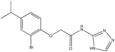 2-(2-bromo-4-isopropylphenoxy)-N-(4H-1,2,4-triazol-3-yl)acetamide 구조식 이미지