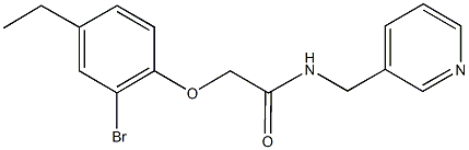 2-(2-bromo-4-ethylphenoxy)-N-(3-pyridinylmethyl)acetamide Structure