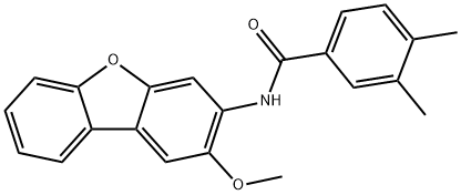 N-(2-methoxydibenzo[b,d]furan-3-yl)-3,4-dimethylbenzamide Structure