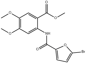 methyl 2-[(5-bromo-2-furoyl)amino]-4,5-dimethoxybenzoate Structure