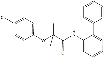 N-[1,1'-biphenyl]-2-yl-2-(4-chlorophenoxy)-2-methylpropanamide 구조식 이미지