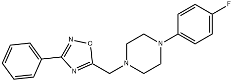 1-(4-fluorophenyl)-4-[(3-phenyl-1,2,4-oxadiazol-5-yl)methyl]piperazine 구조식 이미지