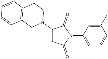 3-(3,4-dihydro-2(1H)-isoquinolinyl)-1-(3-methylphenyl)-2,5-pyrrolidinedione Structure