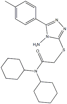 2-{[4-amino-5-(4-methylphenyl)-4H-1,2,4-triazol-3-yl]sulfanyl}-N,N-dicyclohexylacetamide Structure