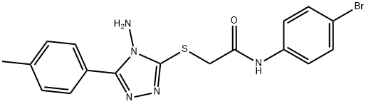 2-{[4-amino-5-(4-methylphenyl)-4H-1,2,4-triazol-3-yl]sulfanyl}-N-(4-bromophenyl)acetamide 구조식 이미지