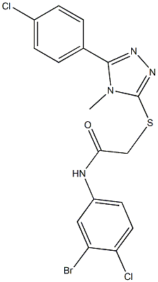 N-(3-bromo-4-chlorophenyl)-2-{[5-(4-chlorophenyl)-4-methyl-4H-1,2,4-triazol-3-yl]sulfanyl}acetamide Structure