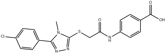 4-[({[5-(4-chlorophenyl)-4-methyl-4H-1,2,4-triazol-3-yl]sulfanyl}acetyl)amino]benzoic acid Structure
