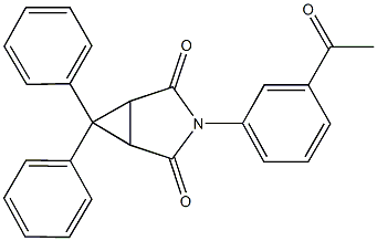 3-(3-acetylphenyl)-6,6-diphenyl-3-azabicyclo[3.1.0]hexane-2,4-dione 구조식 이미지