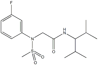 2-[3-fluoro(methylsulfonyl)anilino]-N-(1-isopropyl-2-methylpropyl)acetamide Structure