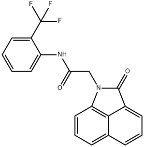 2-(2-oxobenzo[cd]indol-1(2H)-yl)-N-[2-(trifluoromethyl)phenyl]acetamide Structure