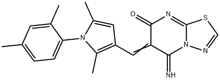 6-{[1-(2,4-dimethylphenyl)-2,5-dimethyl-1H-pyrrol-3-yl]methylene}-5-imino-5,6-dihydro-7H-[1,3,4]thiadiazolo[3,2-a]pyrimidin-7-one Structure