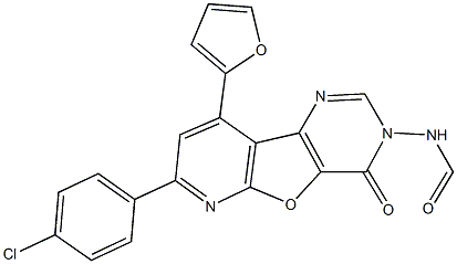7-(4-chlorophenyl)-9-(2-furyl)-4-oxopyrido[3',2':4,5]furo[3,2-d]pyrimidin-3(4H)-ylformamide Structure