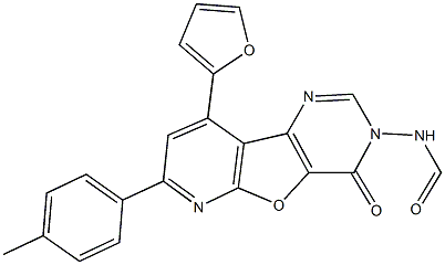 9-(2-furyl)-7-(4-methylphenyl)-4-oxopyrido[3',2':4,5]furo[3,2-d]pyrimidin-3(4H)-ylformamide Structure