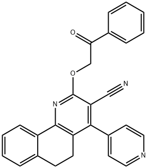 2-(2-oxo-2-phenylethoxy)-4-(4-pyridinyl)-5,6-dihydrobenzo[h]quinoline-3-carbonitrile 구조식 이미지