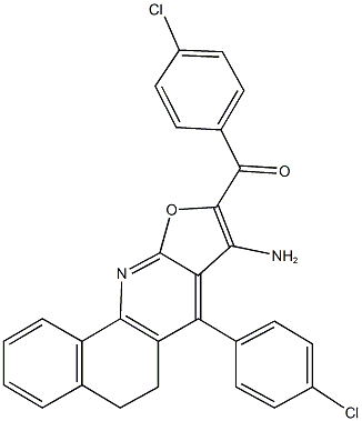 [8-amino-7-(4-chlorophenyl)-5,6-dihydrobenzo[h]furo[2,3-b]quinolin-9-yl](4-chlorophenyl)methanone Structure