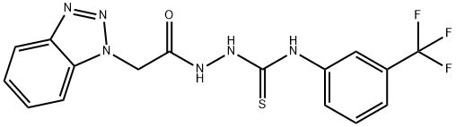 2-(1H-1,2,3-benzotriazol-1-ylacetyl)-N-[3-(trifluoromethyl)phenyl]hydrazinecarbothioamide Structure