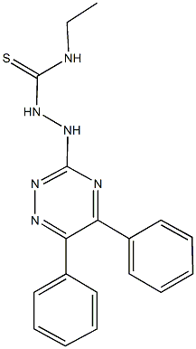 2-(5,6-diphenyl-1,2,4-triazin-3-yl)-N-ethylhydrazinecarbothioamide 구조식 이미지