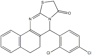 7-(2,4-dichlorophenyl)-5,7-dihydro-6H-benzo[h][1,3]thiazolo[2,3-b]quinazolin-9(10H)-one Structure