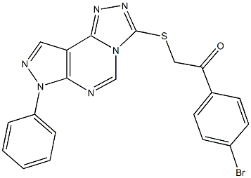 1-(4-bromophenyl)-2-[(7-phenyl-7H-pyrazolo[4,3-e][1,2,4]triazolo[4,3-c]pyrimidin-3-yl)sulfanyl]ethanone Structure