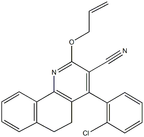 2-(allyloxy)-4-(2-chlorophenyl)-5,6-dihydrobenzo[h]quinoline-3-carbonitrile Structure