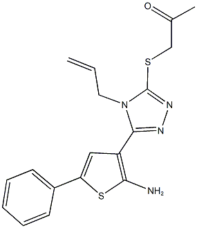 1-{[4-allyl-5-(2-amino-5-phenyl-3-thienyl)-4H-1,2,4-triazol-3-yl]sulfanyl}acetone Structure