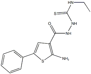2-[(2-amino-5-phenyl-3-thienyl)carbonyl]-N-ethylhydrazinecarbothioamide Structure