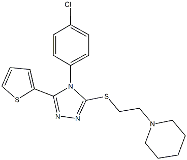 1-(2-{[4-(4-chlorophenyl)-5-(2-thienyl)-4H-1,2,4-triazol-3-yl]sulfanyl}ethyl)piperidine Structure