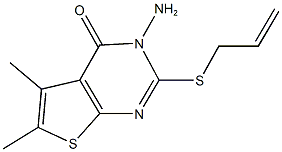 2-(allylsulfanyl)-3-amino-5,6-dimethylthieno[2,3-d]pyrimidin-4(3H)-one 구조식 이미지