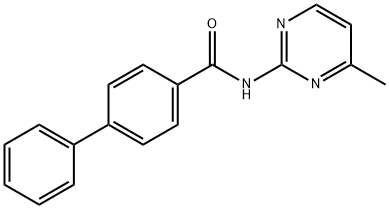 N-(4-methyl-2-pyrimidinyl)[1,1'-biphenyl]-4-carboxamide 구조식 이미지