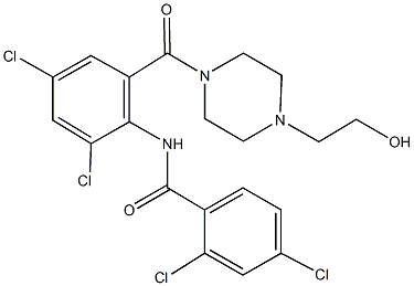 2,4-dichloro-N-(2,4-dichloro-6-{[4-(2-hydroxyethyl)-1-piperazinyl]carbonyl}phenyl)benzamide Structure