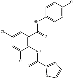 N-{2,4-dichloro-6-[(4-chloroanilino)carbonyl]phenyl}-2-furamide Structure