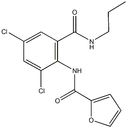 N-{2,4-dichloro-6-[(propylamino)carbonyl]phenyl}-2-furamide Structure