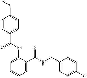 N-(4-chlorobenzyl)-2-[(4-methoxybenzoyl)amino]benzamide 구조식 이미지