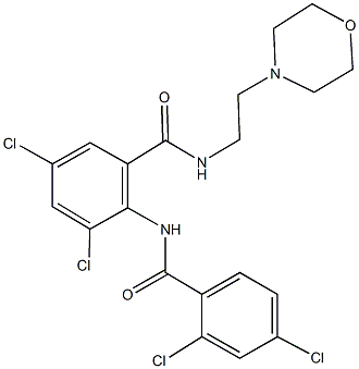 3,5-dichloro-2-[(2,4-dichlorobenzoyl)amino]-N-[2-(4-morpholinyl)ethyl]benzamide Structure