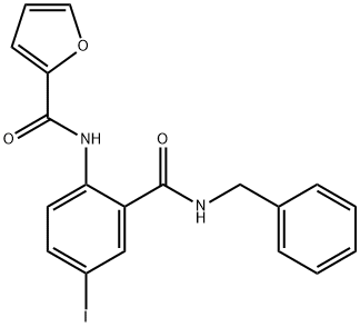 N-{2-[(benzylamino)carbonyl]-4-iodophenyl}-2-furamide 구조식 이미지