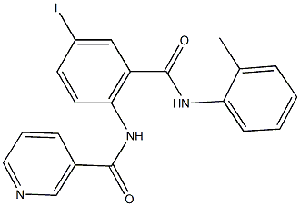 N-[4-iodo-2-(2-toluidinocarbonyl)phenyl]nicotinamide Structure