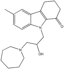 9-(3-azepan-1-yl-2-hydroxypropyl)-6-methyl-2,3,4,9-tetrahydro-1H-carbazol-1-one Structure