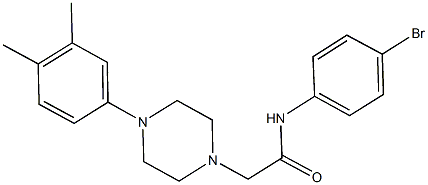 N-(4-bromophenyl)-2-[4-(3,4-dimethylphenyl)-1-piperazinyl]acetamide Structure