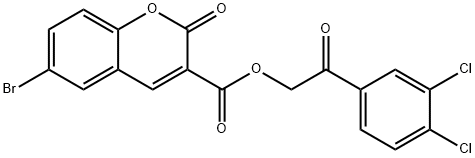 2-(3,4-dichlorophenyl)-2-oxoethyl 6-bromo-2-oxo-2H-chromene-3-carboxylate Structure