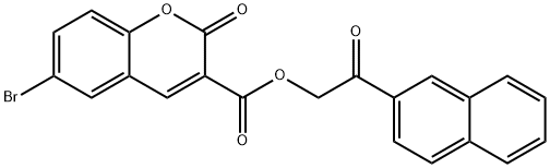 2-(2-naphthyl)-2-oxoethyl 6-bromo-2-oxo-2H-chromene-3-carboxylate 구조식 이미지