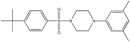 1-[(4-tert-butylphenyl)sulfonyl]-4-(3,5-dimethylphenyl)piperazine 구조식 이미지