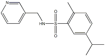 5-isopropyl-2-methyl-N-(3-pyridinylmethyl)benzenesulfonamide 구조식 이미지