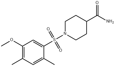 1-[(5-methoxy-2,4-dimethylphenyl)sulfonyl]-4-piperidinecarboxamide Structure