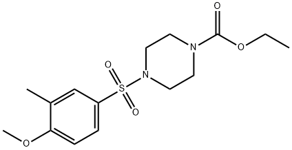 ethyl 4-[(4-methoxy-3-methylphenyl)sulfonyl]-1-piperazinecarboxylate Structure