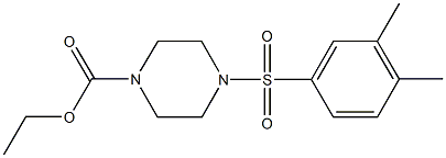 ethyl 4-[(3,4-dimethylphenyl)sulfonyl]-1-piperazinecarboxylate 구조식 이미지