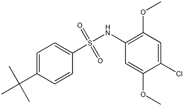 4-tert-butyl-N-(4-chloro-2,5-dimethoxyphenyl)benzenesulfonamide 구조식 이미지