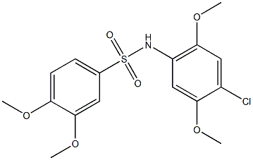 N-(4-chloro-2,5-dimethoxyphenyl)-3,4-dimethoxybenzenesulfonamide Structure